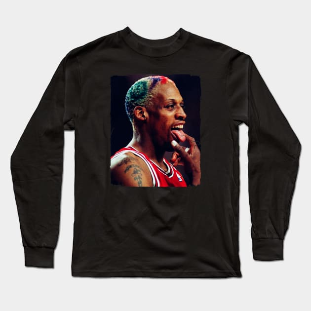 Dennis Rodman - Vintage Long Sleeve T-Shirt by GoodMan999